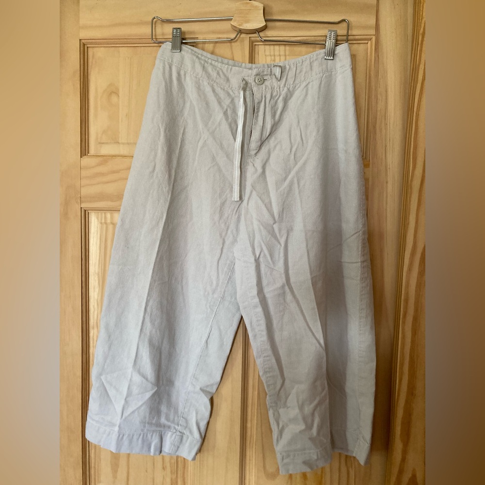 Linen/Cotton Cropped Pant